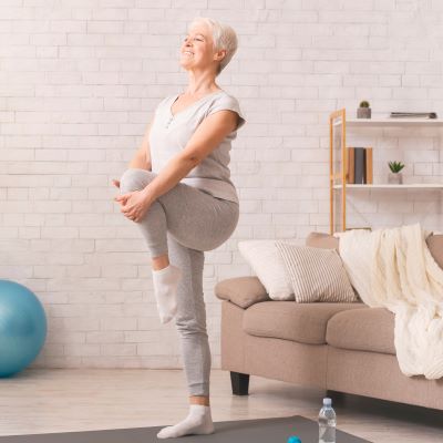 Person stretching