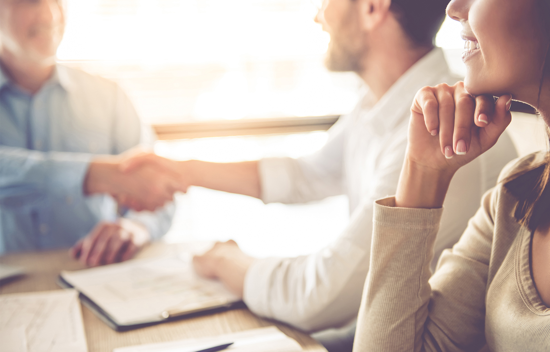 Two people shaking hands